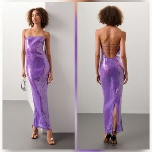 Retrofête Lucia Dress Gown Strapless  Sleeveless Size S